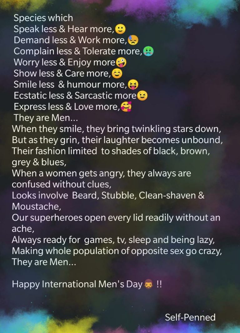 International Men's Day Poem